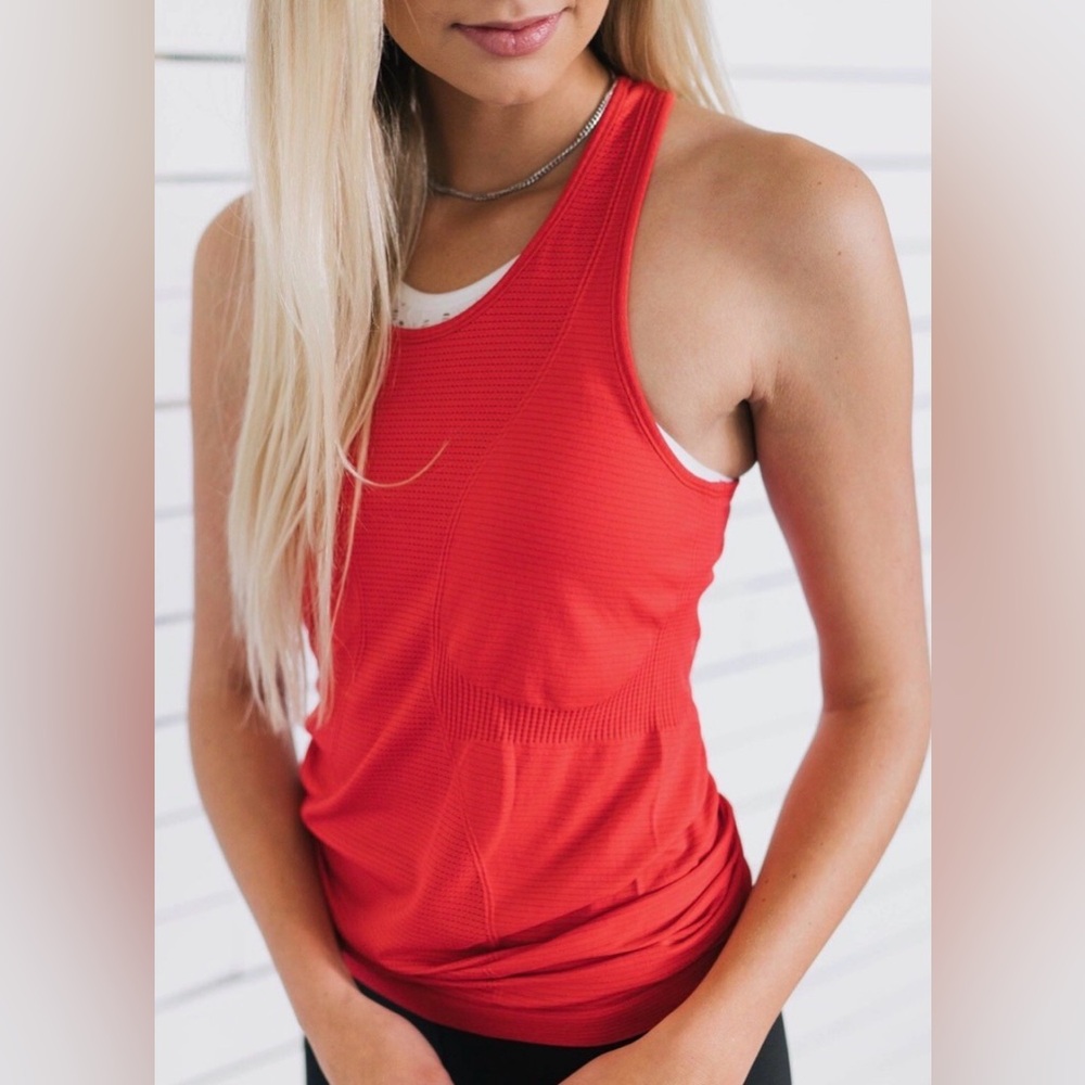 Zyia Active copper charged‎ red active tank size M
